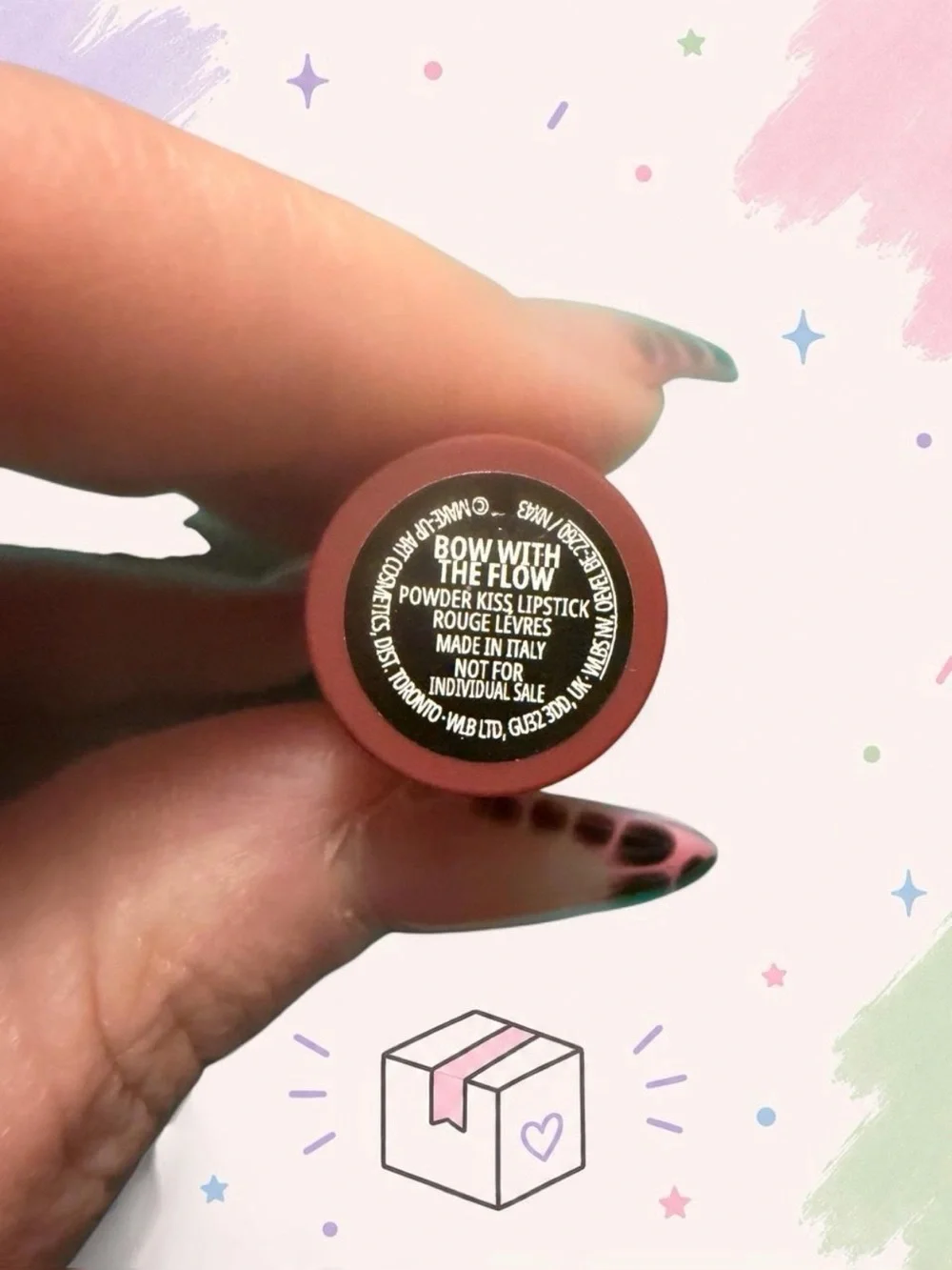 MAC Powder Kiss Lipstick Mini Bow With The Flow New | No Box